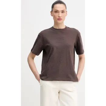 Pánská móda Bavlněné tričko United Colors of Benetton 3BVXD10BY hnědá 89X, vel. M