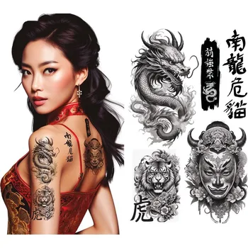 Karnevalový doplněk Asijské tetování - 14x30 cm