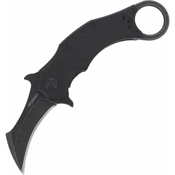 kapesní nůž FOX knives FE-016 EDGE THE CLAW 2 kapesní taktický nůž - karambit 6,9 cm, černá Stonewash, G10