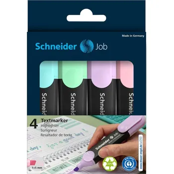 Zvýrazňovač Zvýrazňovač Schneider Job pastel - sada 4 ks