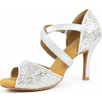 Dámské lodičky Dámské taneční boty Botan BL-19 stříbrná 8,5 cm Slim Velikost: 38,5