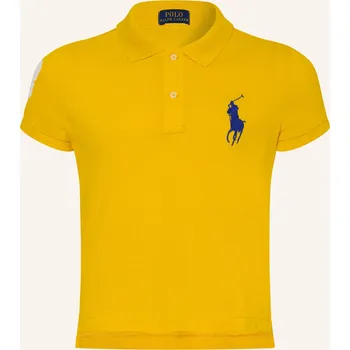 Dámská košile Polo Ralph Lauren Dívčí Pique Polokošile, žlutá, 134