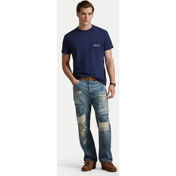 Pánská móda Polo Ralph Lauren T-Shirt 710B16610001 Tmavomodrá Regular Fit XS