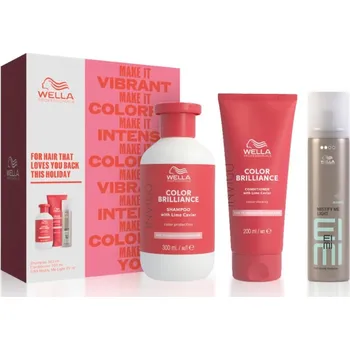 Stylingový přípravek Wella Professionals Invigo Wella Professionals Invigo Color Brilliance šampon pro normální až husté vlasy pro ochranu barvy 300 ml + Wella Professionals Invigo Color Brilliance kondicionér pro ochranu barvy pro jemné až normální vlasy 200 ml + Wella Profe