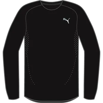 Pánské tričko PUMA triko s dlouhým rukávem EVERYDAY CLOUDSPUN - pánské - černé Velikost: S