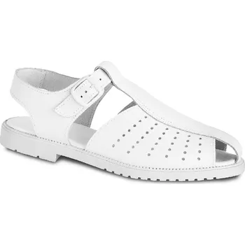 Pracovní obuv 980020 sandál pánský kožený, bílý