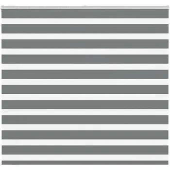 vidaXL Zebra roleta 160x150 cm šířka látky 155,9 cm polyester [4014767] Barva: Tmavě šedá