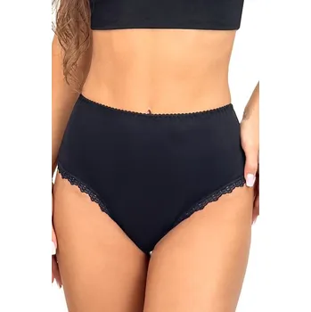 Kalhotky Vysoké bavlněné kalhotky 251 černé XXL