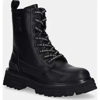 Dámské polobotky Dětské kožené workery Patrizia Pepe PPJ978 černá 99X, EUR 38