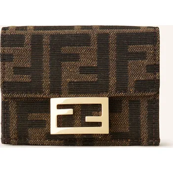 Kabelka Fendi Dámská Peněženka Ff, hnědá / béžová, one size