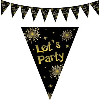Party dekorace Plastová girlanda vlajková Lets party 5m