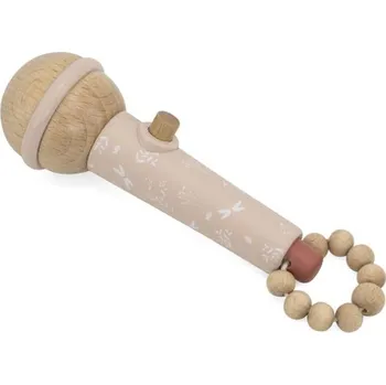 Hudební nástroj pro děti LABEL LABEL dřevěný mikrofon růžová