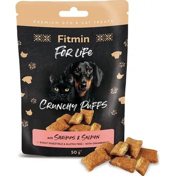 Pamlsek pro kočku Fitmin For Life Lososové polštářky pochoutka pro psy a kočky 50&nbsp;g