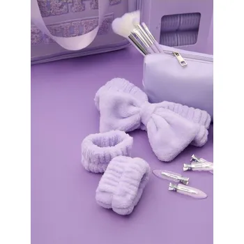 Sinsay - Kosmetická čelenka a pásky na zápěstí - levandulová - 787IK-04X - 787IK-04X-ONE