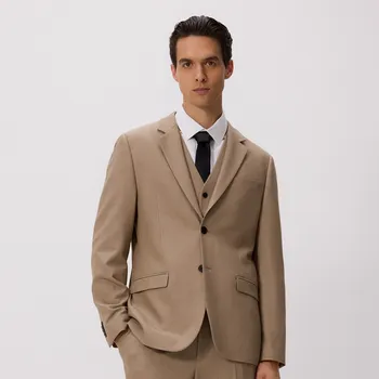 Pánské sako Reserved - Sako regular s příměsí viskózy - béžová - 8422H-80M - 8422H-80M-56