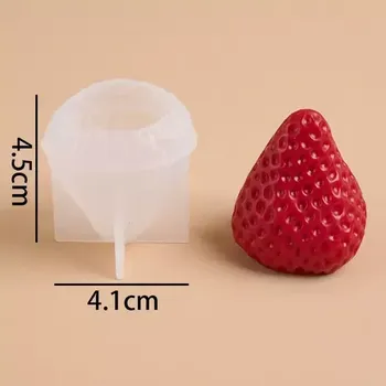 Forma na odlévání Silikonová forma na mýdlo a svíčky - Jahoda