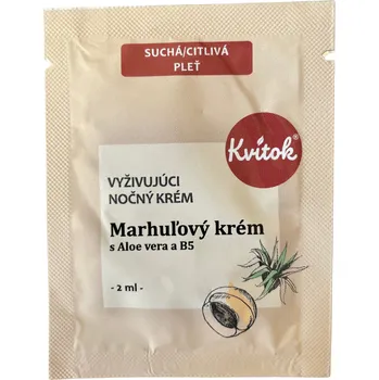 Pleťový krém Kvitok Noční meruňkový krém pro citlivou pleť - vzorek (2 ml)
