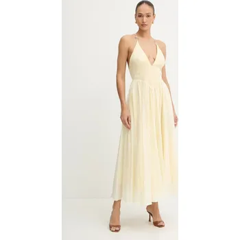 Dámské šaty Šaty Bardot 59963DB žlutá 10X, vel. L