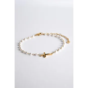 Náramek PERLIČKOVÝ NÁRAMEK S KŘÍŽKEM PECA del SOL