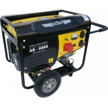 Elektrocentrála ADLER AD-688S plus 6,8kVA / 6,2 kW / 230/400V benzínová elektrocentrála (3800.688S)