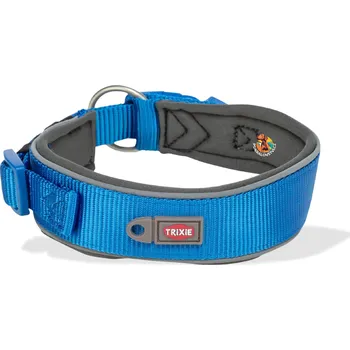 Pro psa Trixie PREMIUM obojek Polstrovaný EXTRA ŠIROKÝ, Královská modrá Velikost: M-L: 40-48 cm/40 mm
