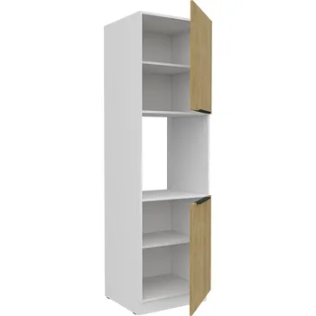Kuchyňská skříňka Skříň na vestavnou troubu ve výšce, šíře 60 cm Dub Cremona Bílý