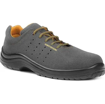 Pracovní obuv Polobotka Sport SNAKE S1 pracovní s kompozitní tužinkou perforovaná šedé mikrovlákno