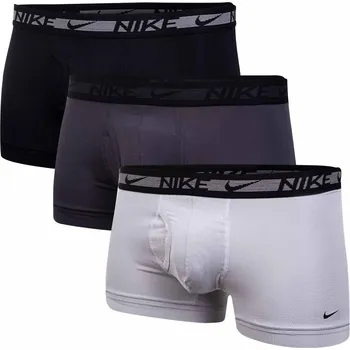 Boxerky NIKE PÁNSKÉ BOXERKY3 PARY TRUNK 3PK BLACK/GRAY 0000KE1152 9V0 Velikost: L