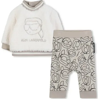 Kojenecká souprava Kojenecká tepláková souprava Karl Lagerfeld Z30672.86 bílá 00X, vel. 86