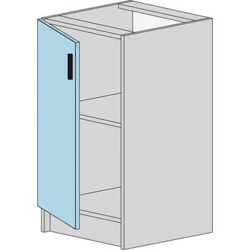 Kuchyňská linka Slevadoma Spodní skříňka T-45-N | CARLINA Barva dvířek: bílá, Barva korpusu: antracit