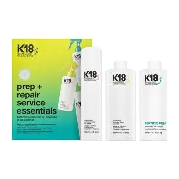 Vlasová regenerace K18 Prep+ Repair Service Essentials sada pro regeneraci, výživu a ochranu vlasů 300 ml + 300 ml + 150 ml