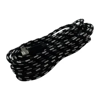Datový kabel Pletený kabel USB na lightning 3m,Černo-Bílý