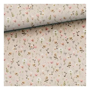 Úplet Roztomilé kytičky (E) (Hebké bavlněné úplety s elastanem )