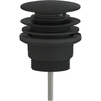 Odvodňovací žlab CERANO - Umyvadlová výpusť - 5/4“ click-clack - univerzální - plast - černá matná