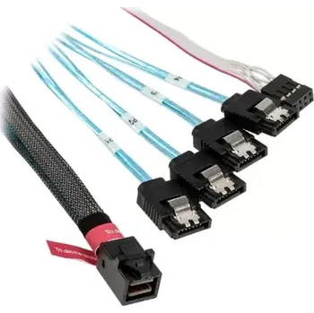 Kabel do PC SilverStone SST-CPS05-RE kabel SAS mini 36-pin 4x SATA 50cm černá (SST-CPS05-RE)