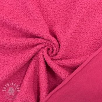 Fleece TEDDY DOUBLE SIDED pink neon
