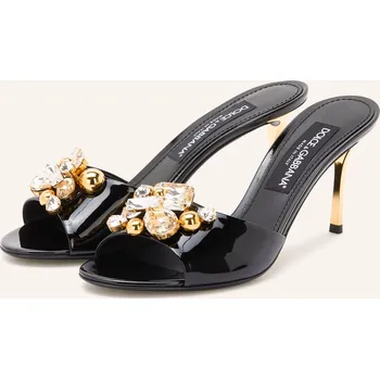 Oblečení a móda Dolce & Gabbana Dámské Pantofle S Ozdobnými Kameny, černá /...