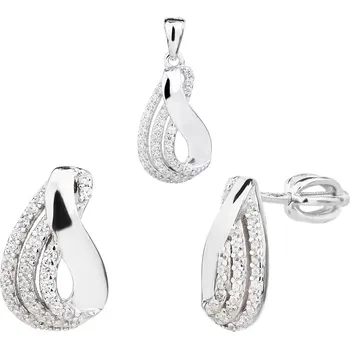 Souprava šperků Bealio BEALIO 13806 Stříbrná souprava SMYČKA 03-13806-3901