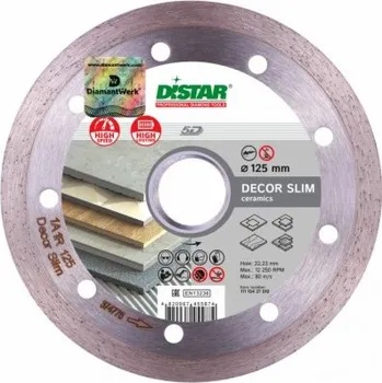 Řezný kotouč Di-Star DIAMANTOVÝ KOTUL 1A1R 125x1,2x8x22,23 Decor Slim
