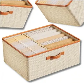 Organizér oblečení Camerazar Organizér do zásuvky na oblečení, vložka do skříně, béžová