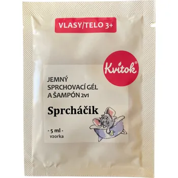 Sprchový gel Kvitok Jemný dětský sprchový gel a šampon 2v1 Sprcháček - vzorek (5 ml) - exp. 03/2026