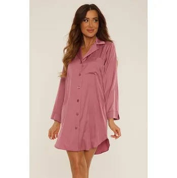 Dámská noční košile Saténová noční košile Cordelia starorůžová S