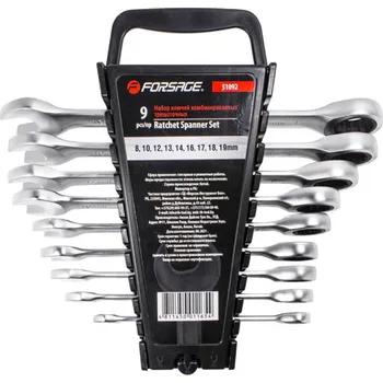 Klíč Forsage Sada očkoplochých klíčů s ráčnou, 9 ks