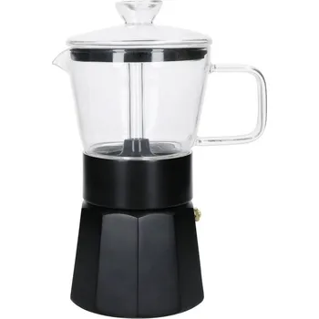 Moka konvice La Cafetière Verona Skleněný moka kávovar, černá, pro 6 šálků