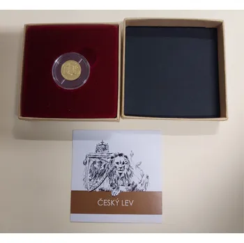 Česká republika – zlatá mince 1/25 oz Český lev, 2017 1,24 g 1/25 oz