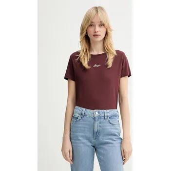 Pánské oblečení Bavlněné tričko BOSS Orange C Elove embro 50554696 hnědá 89X, vel. M