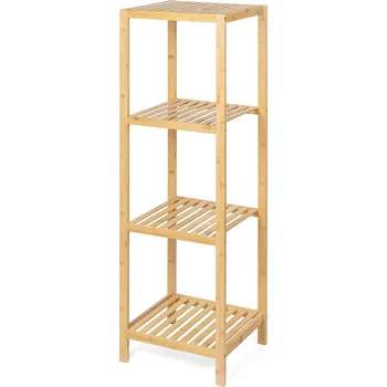 regál Vikio Bambusový regál 110x33x37 přírodní HRL102N-4