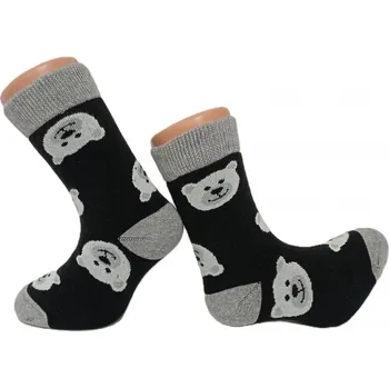 Trepon České dětské zimní termo ponožky medvídek POLAR vel. 16-18 (23-27) - 22-24 (33-37) černé