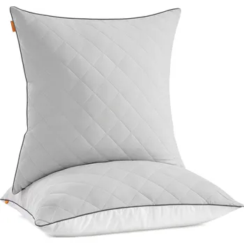 Polštář SONGMICS HOME Sada 2 polštářů, 80x80x18cm, šedá Polštář na postel