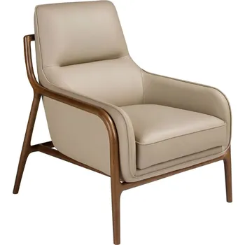 Křeslo Angel Cerdá Béžové kožené křeslo No. 5177